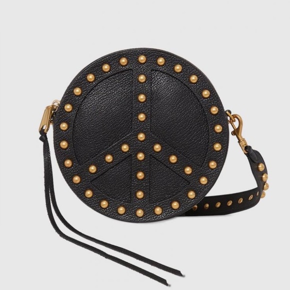 Rebecca Minkoff Handbags - Studded Peace Sign Circle Crossbody Bag